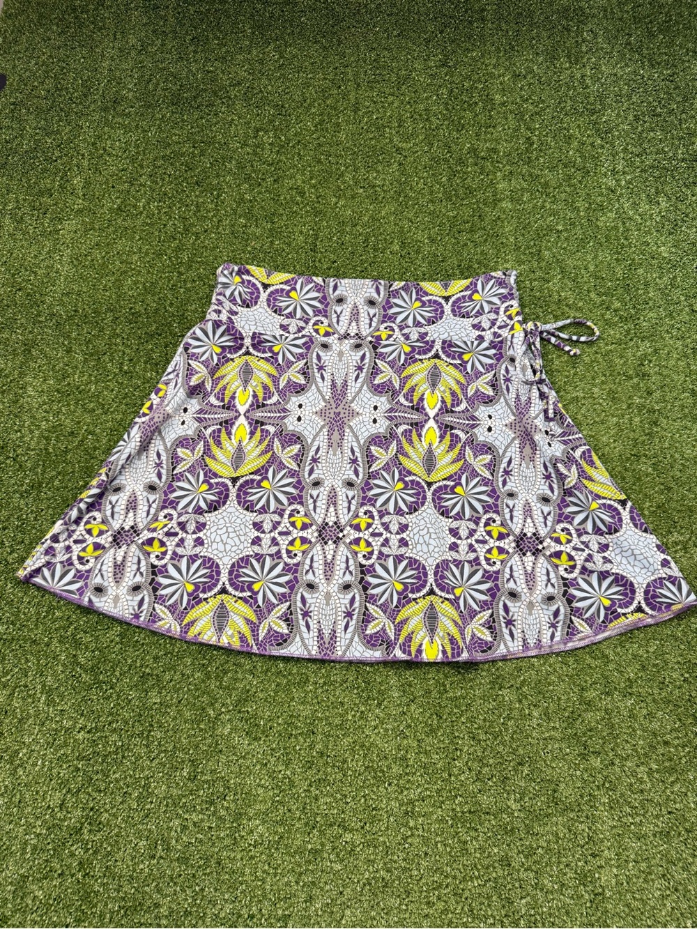 Soybu Skirt Geometric Purple Green Tennis Casual Golf Comfort Athleisure Lg